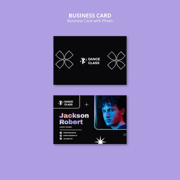 Free PSD horizontal business card template for professional business