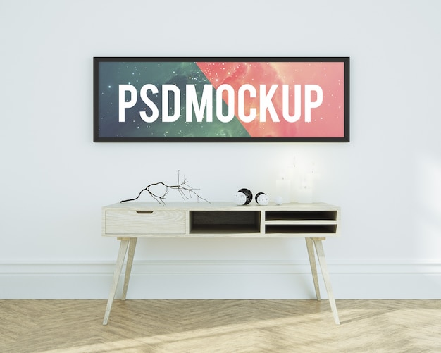 Free PSD horizontal frame mock up