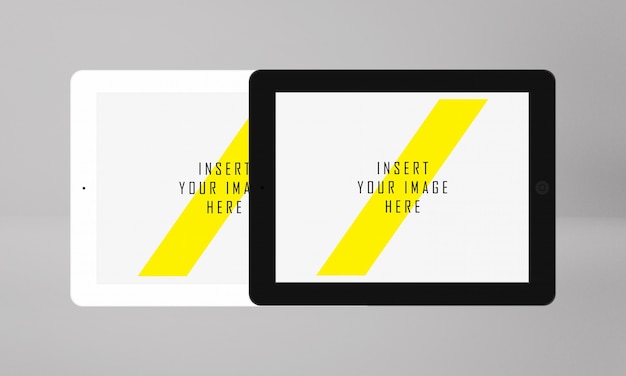 Free PSD horizontal tablet screen mock up