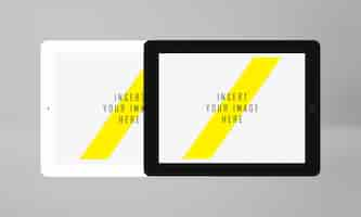 Free PSD horizontal tablet screen mock up