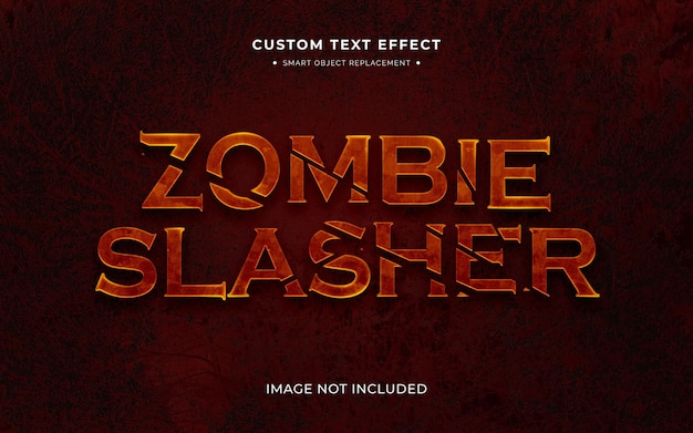 Free PSD horror video game 3d text style effect