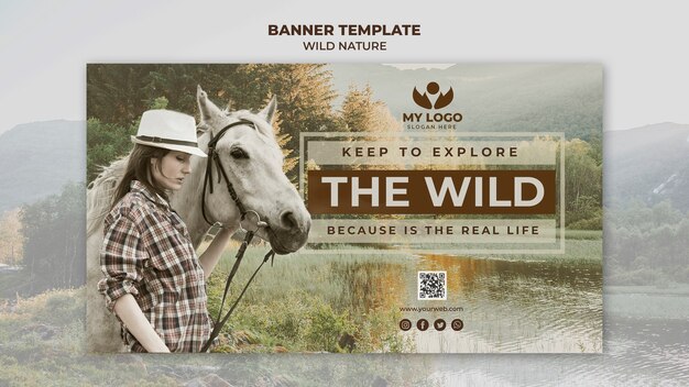 Horse banner template