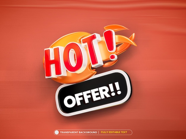 Free PSD hot offer design template banner