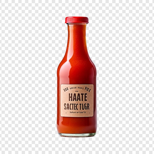 Free PSD hot sauce bottle isolated on transparent background