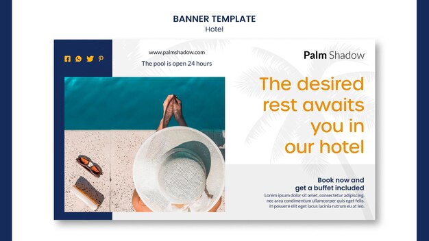 hotel ad poster template