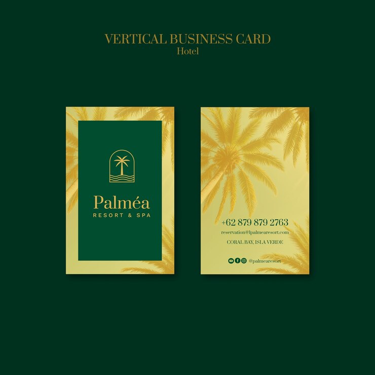 Free PSD hotel business card template design