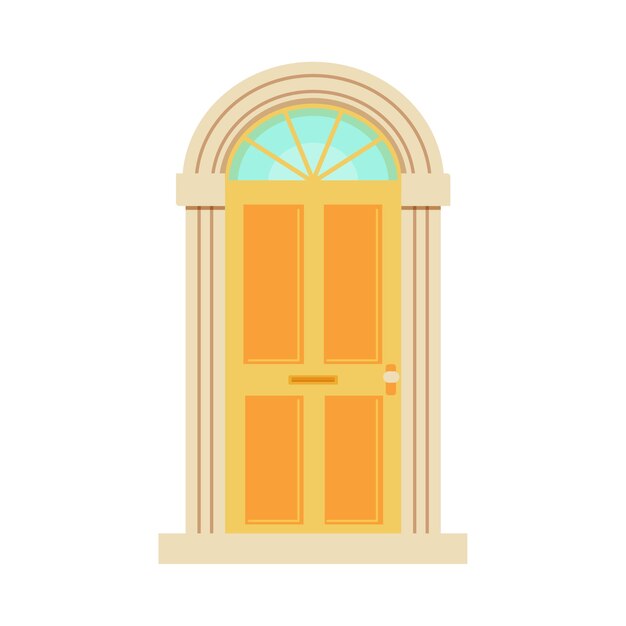 家のドアのイラスト