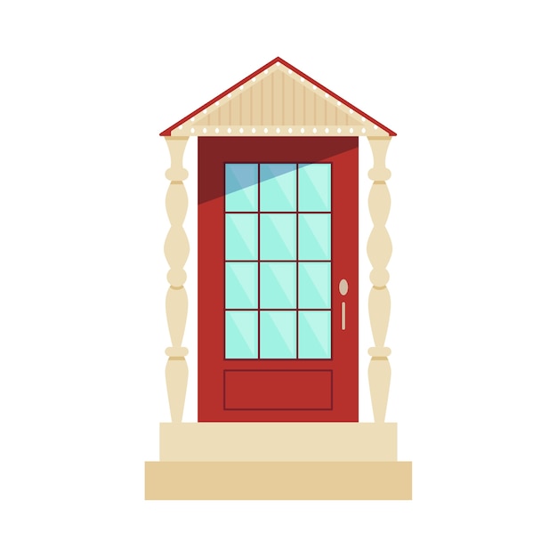 Free PSD house door illustration