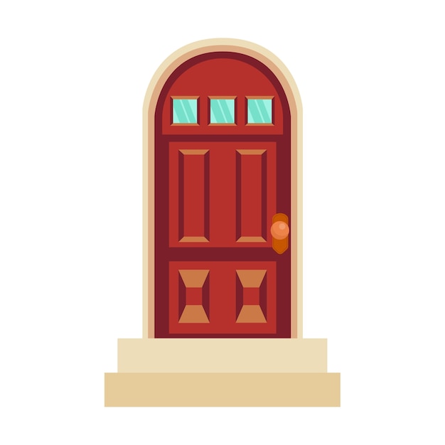 Free PSD house door illustration