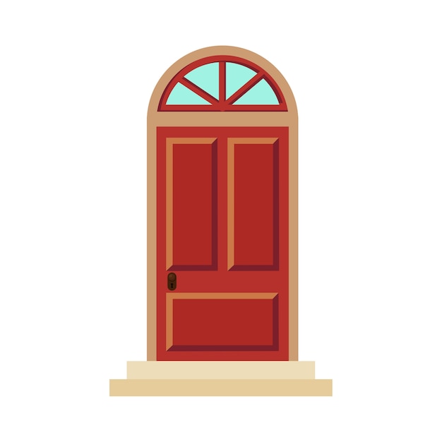 Free PSD house door illustration