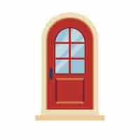 Free PSD house door illustration