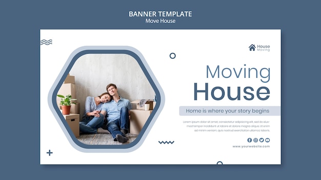 House moving service banner template