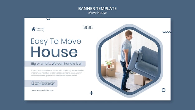 House moving service banner template