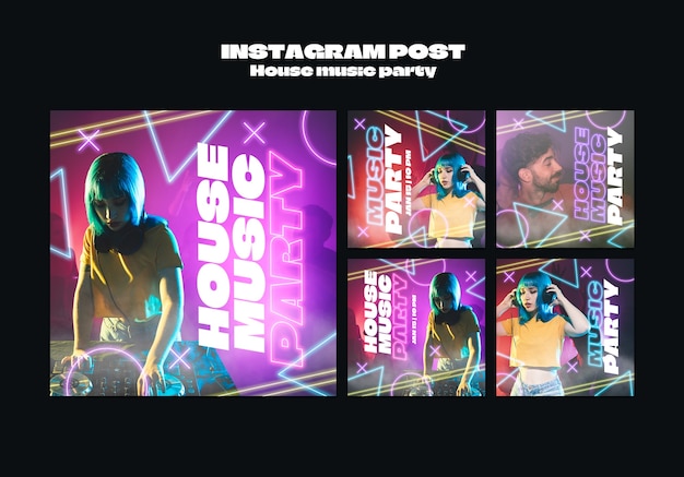 House music party template design