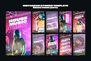 Free PSD house music party template design