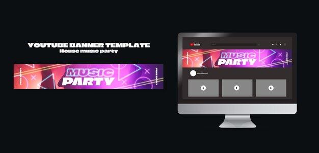 Free PSD house music party template design