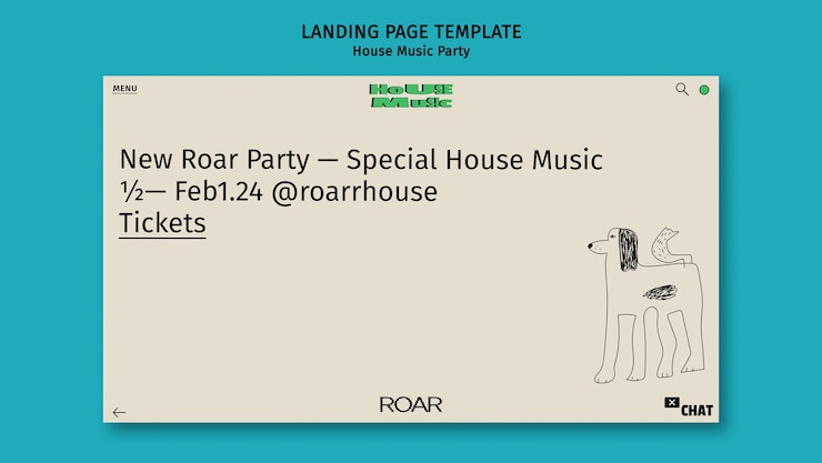 Free PSD house music party