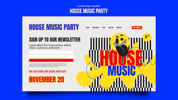 Free PSD house music party