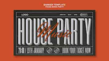 Free PSD house music party