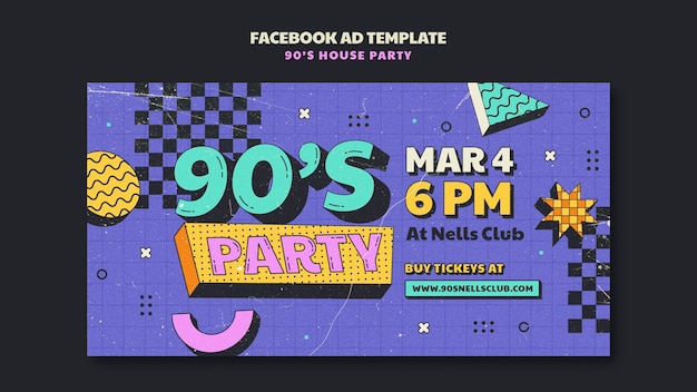 House party  facebook template