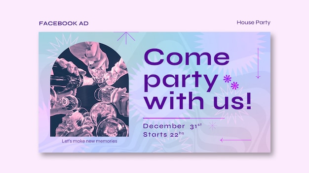 House party facebook template