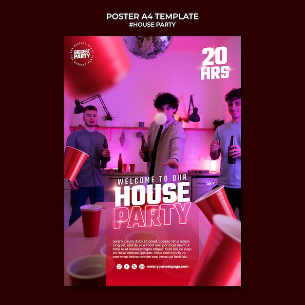 House party template design