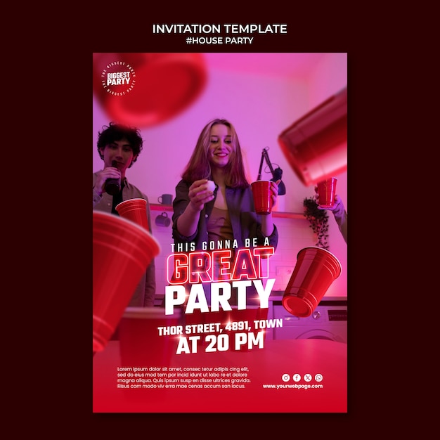 House party template design