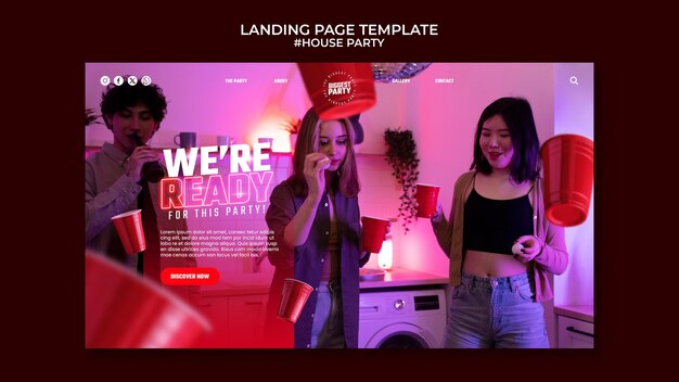 House party template design