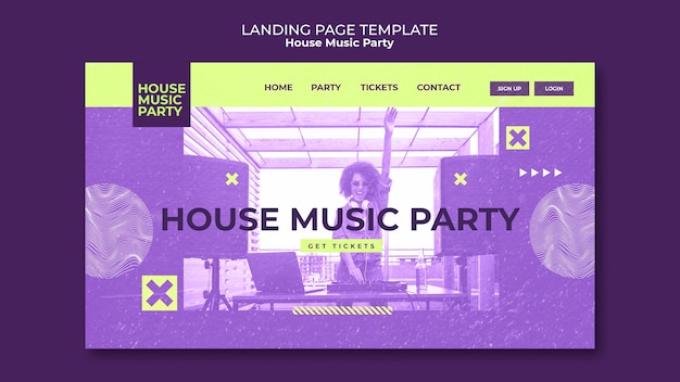 Free PSD house party template design