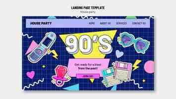 Free PSD house party template design