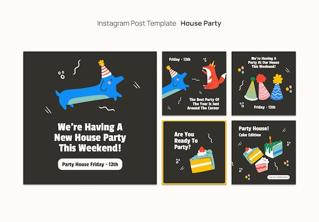 House party template design