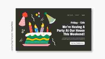 Free PSD house party template design