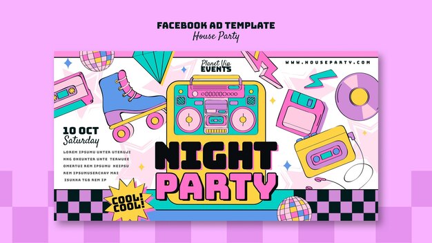house party template design