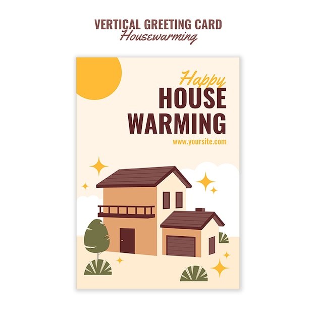 Free PSD house warming template design