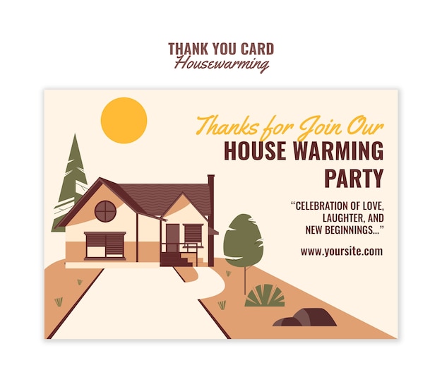 House warming template design