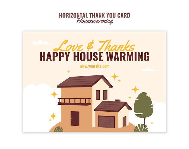 Free PSD house warming template design