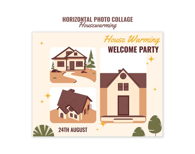 Free PSD house warming template design