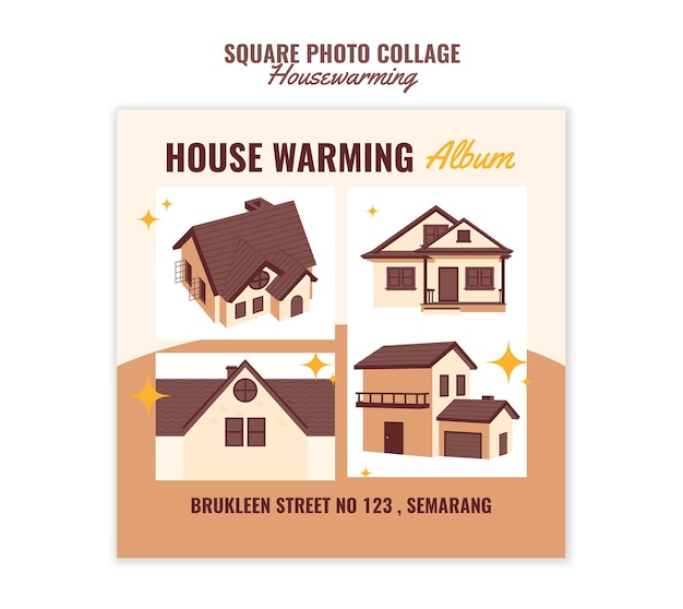 Free PSD house warming template design