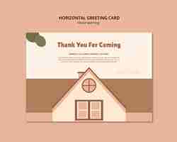 Free PSD house warming template design