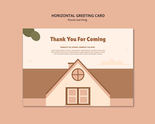 house warming template design