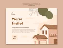 Free PSD house warming template design