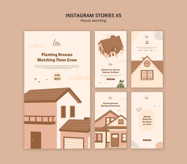 house warming template design