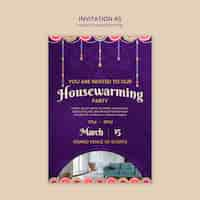 Free PSD house warming template design