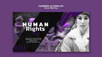 Free PSD human rights day celebration facebook template