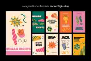 Free PSD human rights day celebration instagram stories