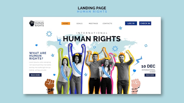 Human rights day celebration landing page