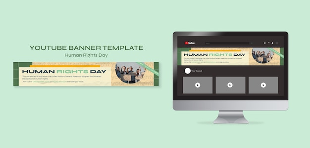 無料PSD 人権デーのテンプレートデザイン