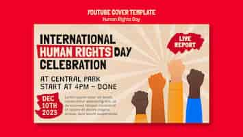 Free PSD human rights day template design