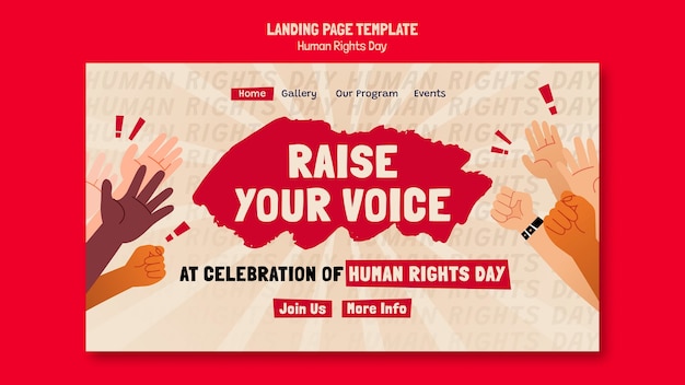 Human rights day template design