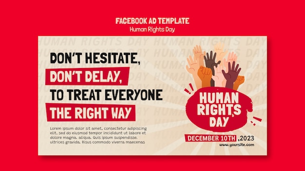 Human rights day template design